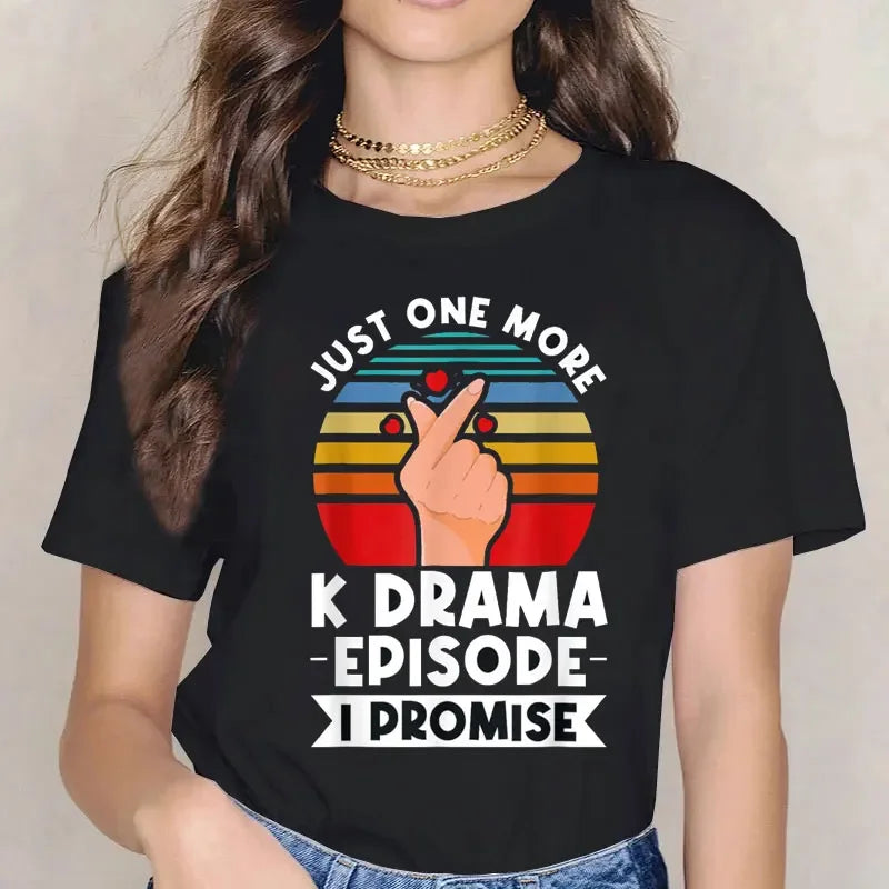 Camiseta engraçada K-Pop K-Drama Manga curta